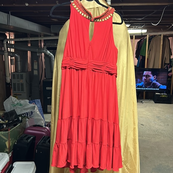 NWT JONES OF NEW YORK RED MIDI DRESS 16 - Picture 7 of 9